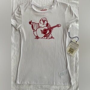 True Religion Off White Big Buda SS Crew